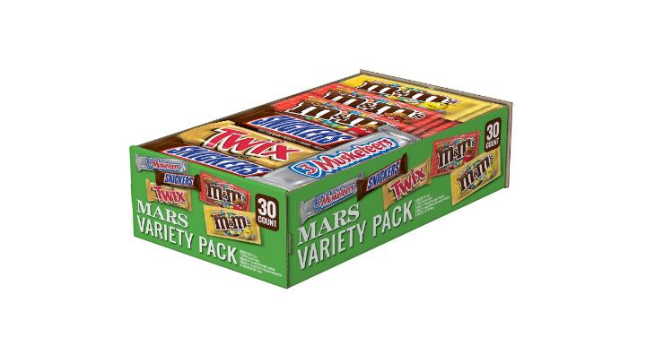 SNICKERS, M&M’S, 3 MUSKETEERS & TWIX Full Size Chocolate Candy Bars Variety Mix, 30-Count Box – Only $16.79!