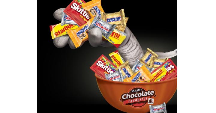 Mars Snickers, 3 Musketeers, Skittles & Starburst Halloween Chocolate Candy Variety Mix, 95.1-Ounce – Only $19.54!