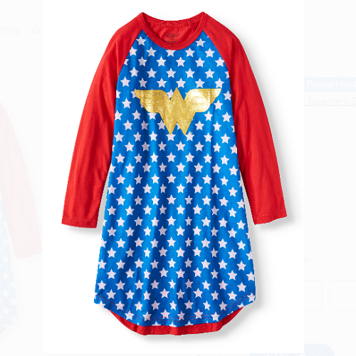 DC Superhero Girls Wonder Woman Gold Logo Pajama Nightgown Only $10!! (Reg. $22.94)