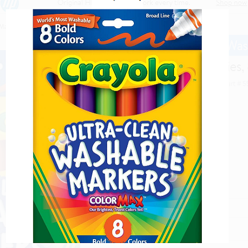 Crayola Ultra-Clean Washable Markers 8 ct Only $2.40!! (Only 30 cents per marker!)