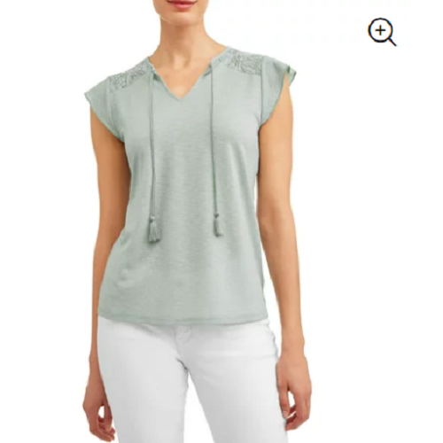 Women’s Peasant Top with Ruffle Sleeve (3 Colors) Only $6.50! (Reg. $17)
