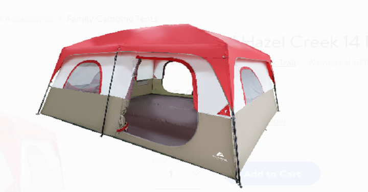Ozark Trail Hazel Creek 14 Person Family Tent Only $115 Shipped! (Reg. $230)