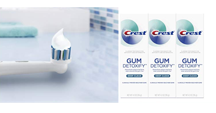 Crest Toothpaste Gum Detoxify Deep Clean, 4.1oz (Pack of 3) Only $9.99!