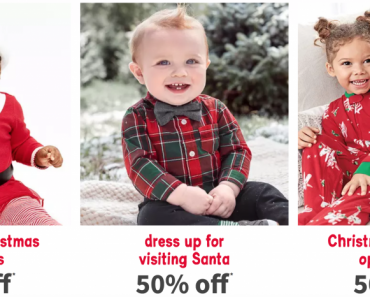Carters: 50% Off Christmas Jammies, Baby First Christmas & Dressy Looks! Plus, Take 25% Off Orders Of $40!