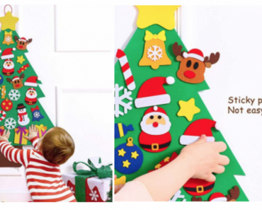 Felt Christmas Tree Set with 31-Piece Ornaments for Kids Just $11.99!