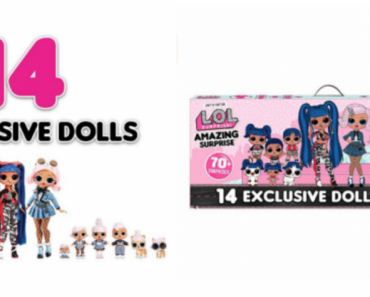 L.O.L. Surprise! Amazing Surprise with 14 Dolls, 70+ Surprises & 2 Playset $98.00! (Reg. $129.98)