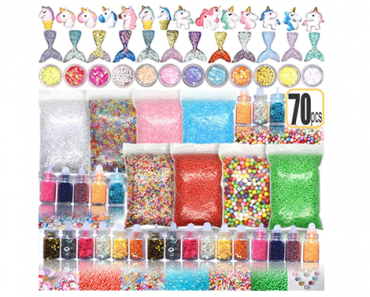 DIY Slime Add-Ins Supplies Kit – 70 Pieces – Just $8.97!