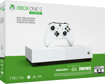 BLACK FRIDAY PRICE! Microsoft Xbox One S 1TB All Digital Edition Console (Disc-free Gaming) – Just $149.00!