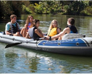 Intex Excursion 5, 5-Person Inflatable Boat Set – Only $80.24!