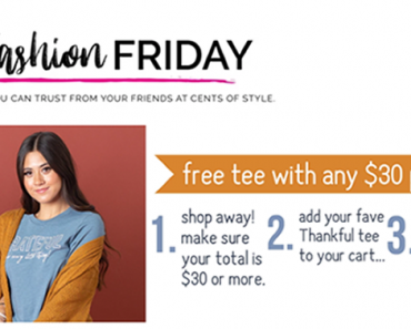 Fashion Friday at Cents of Style! FREE Thankful Tee w/ purchase! Plus FREE shipping!
