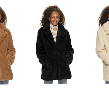 Kohl’s Black Friday Unlocked! Hot Deals! Today Only! Take 20% Off! Earn $10 in Kohl’s Cash! Juniors’ Sebby Collection Teddy Sherpa Faux Fur Jacket – Just $38.99!
