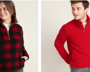 Old Navy: Adult Sherpa Popover Jackets Only $30, Kids Only $15! This Week Only!