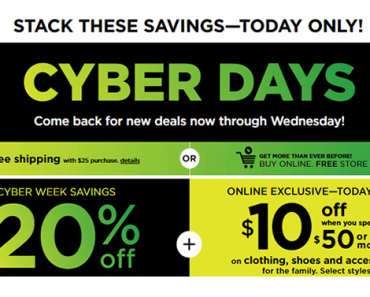 Kohl’s Cyber Days Sale! New Sales! New Codes! New Deals!