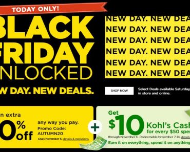 Kohl’s Black Friday Sale!! EXTENDED Through TONIGHT!!