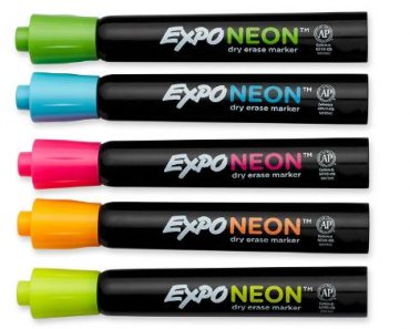 EXPO Neon Dry Erase Markers, 5 Count – Only $4.94!