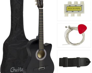 Beginners Acoustic Cutaway Guitar Set w/ Case Only $31.99!