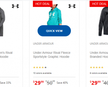 Under Armour Rival Fleece Pullover Hoodies Just $29.99!