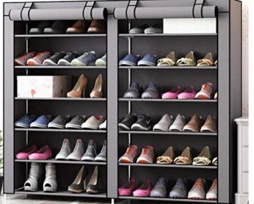 PENGKE Large 36 Pairs Shoe Rack Shoe Storage Organizer Cabinet Tower – Only $14.39!