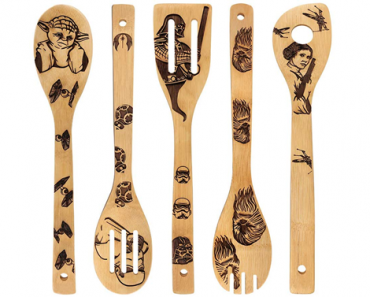 Star War Burned Wooden Spoons 5-Piece Utensil Set – Just $11.67! Amazon Black Friday!