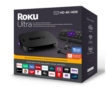 Roku Ultra Streaming Media Player 4K/HD/HDR with Premium JBL Headphones! Just $48.00! Walmart Black Friday Sale!