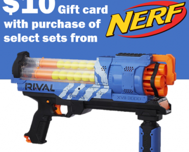 Free $10 Walmart Gift Card with Purchase of Select Nerf Items!
