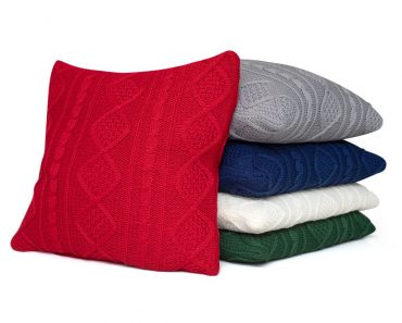 Better Homes & Gardens Feather Filled Wide Cable Knit Sweater Accent Pillow Just $9.00!