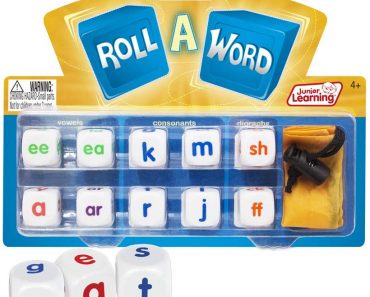 Junior Learning Roll a Word Develop Spelling and Word Formation Dice Game – Only $6.99!