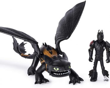 Dreamworks Dragons, Toothless & Hiccup, Dragon with Armored Viking Figure – Only $6.19!
