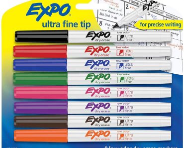 EXPO Low-Odor Dry Erase Markers, 8-Count – Only $5.84!