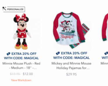 Shop Disney: 12 Days of Magical Deal Day 6: Extra 20% Off Sleepwear & Plush Today Only!