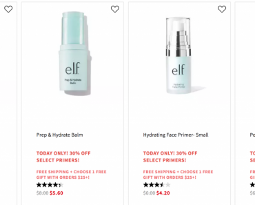 e.l.f Cosmetics: FREE Shipping & 30% Off Primers Today Only!