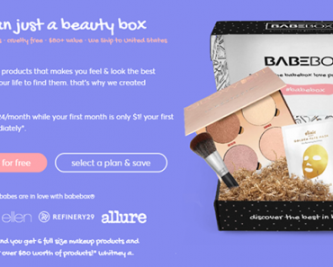Try Babebox! More than just a beauty box! Don’t miss it! Get your first box free!