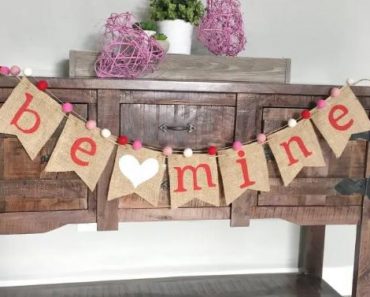 Be Mine Burlap Banner – Only $10.99!