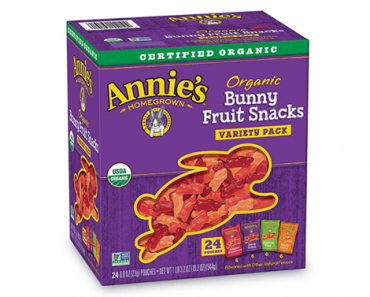 Annie’s Organic Bunny Fruit Snacks, Variety Pack, 24 Pouches – Just $7.46! New coupon!
