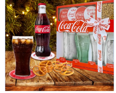 Coca-Cola Glass Collection Christmas Gift Set, 9 Pieces Only $9.99! (Reg. $20)