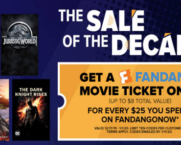 FandangoNow: Earn FREE Movie Ticket with Every $25 Purchase!
