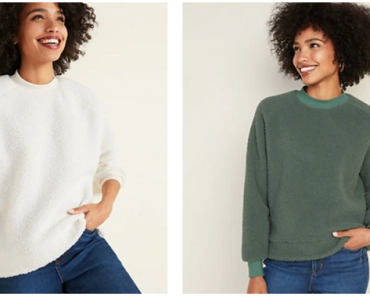 Old Navy: Sherpa Popover Jackets Women’s Only $15, Kids Only $10! Today Only!