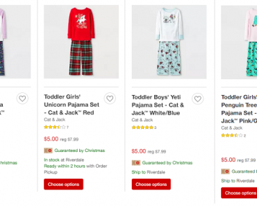 Target: Cat & Jack Pajama Sets Only $5.00 + FREE Shipping!