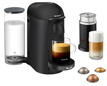 Nespresso Breville VertuoPlus Limited Edition Coffee Maker and Espresso Machine with Aeroccino Milk Frother – Just $109.99!