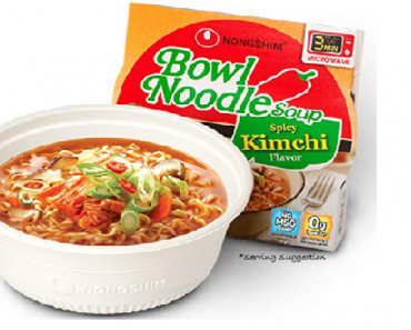 NongShim Bowl Noodle Soup, Kimchi, 3.03 Ounce (Pack of 4) Only $1.90 Shipped! Great Reviews!
