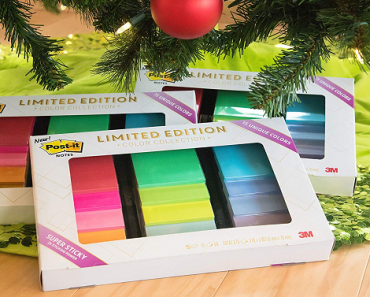 Post-it Notes Limited Edition Super Sticky Color Collection Only $12.99!