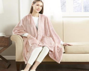 Wearable Angel Wrap Plush Throw Blanket with Pockets Starting at Only $5.50!