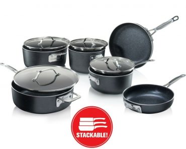 GraniteStone Stackable Pots and Pans 10-pc Cookware Set Just $119.99!