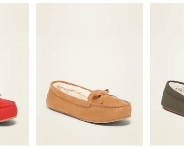 Old Navy Deals Today: $8 Sherpa Moccasin Slippers and $9 Thermal Leggings!