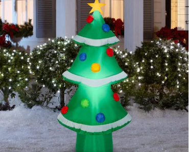 Gemmy 4-ft Lighted Christmas Tree Christmas Inflatable Just $9.99!