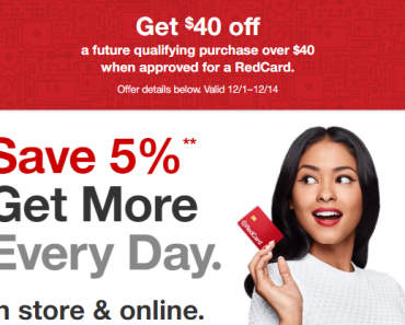 Get a $40 off $40 Coupon With New Target REDcard! (Credit or Debit)