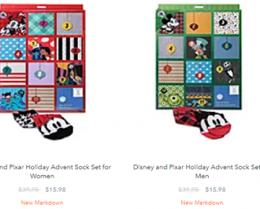 Disney and Pixar Holiday Advent Sock Set (Men & Women) Only $15.98! (Reg $39.95)