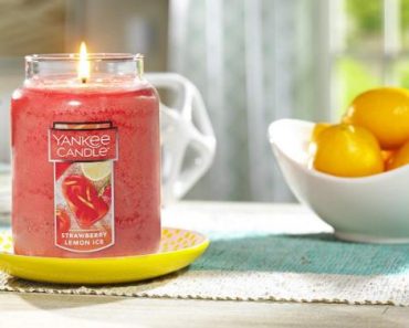 Yankee Candle Large Jar Candle (Strawberry Lemon Ice) – Only $14.88!