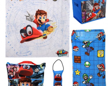 Super Mario 5 Piece Kid Bedroom Set Only $15.00!
