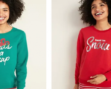 Old Navy: Adult Holiday Crew Sweatshirts Only $7.00 Each! Today Only!